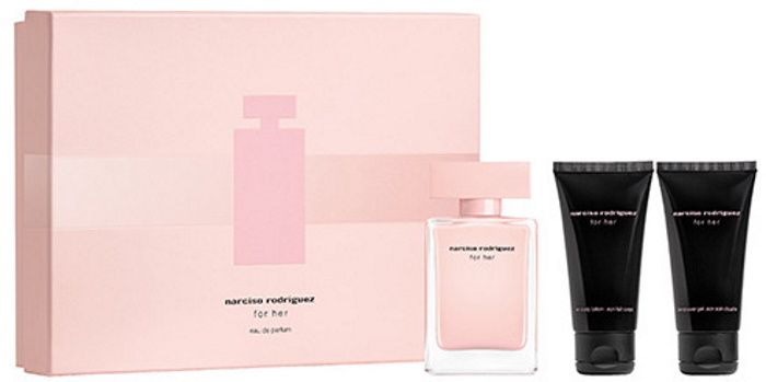 Coffret For Her : Eau de Parfum 50 ml + Laits Corps + Gel Gouche