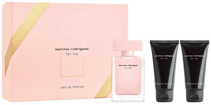 Coffret For Her Noël 2024 : Eau de parfum 50 ml + Gel douche 50 ml + Lait corps 50 ml