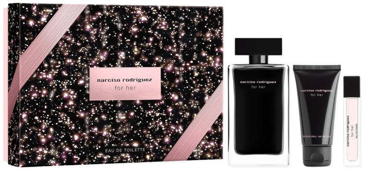 Coffret For Her Noël 2024 : Eau de toilette 100 ml + Format voyage 10 ml + Lait corps 50 ml