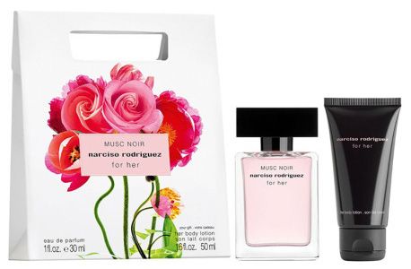 Coffret Musc Noir For Her Saint Valentin 2024 : Eau de parfum 30 ml + Lait corps 50 ml