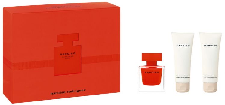 Coffret Narciso Rouge : Eau de parfum 50 ml + Lait Corps + Gel Douche