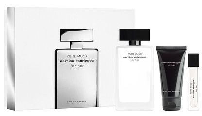 Coffret Pure Musc For Her : Eau de parfum 100 ml + Lait corps 50 ml + Eau de parfum 10 ml