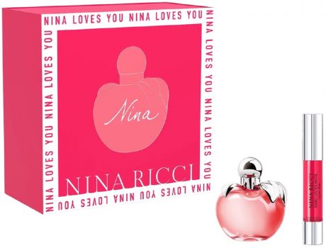 Coffret Nina : Eau de toilette 50 ml + Rouge à Lèvres