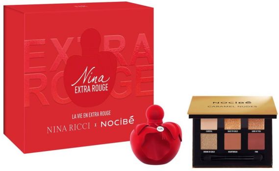 Coffret Nina Extra Rouge : Eau de parfum 50 ml + Palette Yeux