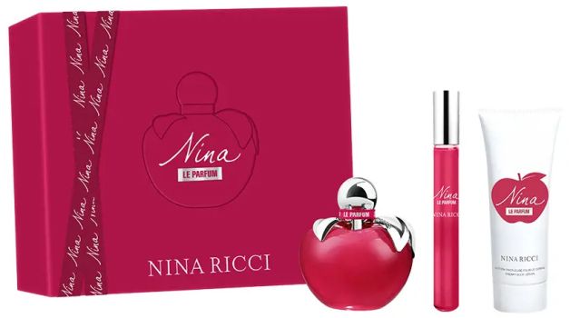 Coffret Nina Le Parfum Noël 2023 : Eau de parfum 50 ml + Lait corps 75 ml + Eau de parfum 10 ml