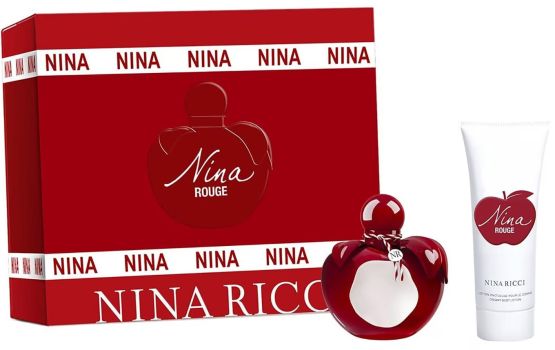 Coffret Nina Rouge Fête des Mères 2023 : Eau de toilette 50 ml + Lait corps 75 ml