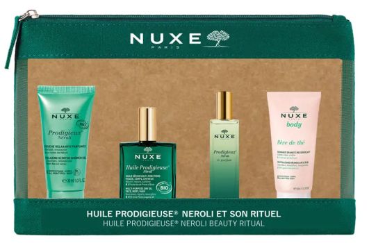 Coffret Prodigieux Néroli Noël 2023 : Eau de parfum 15 ml + Gel douche 30 ml + Huile prodigieuse 30 ml + Gommage 30ml