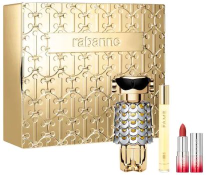 Coffret Fame Noël 2023 : Eau de parfum 80 ml + Format voyage 10 ml + Rouge à lèvres mat