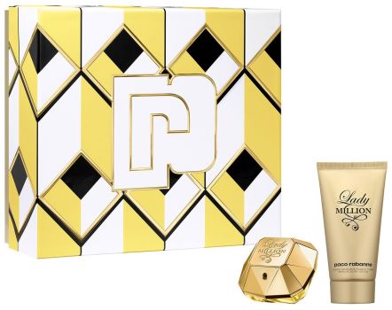 Coffret Lady Million Noël 2022 : Eau de parfum 50 ml + Lait pour le corps 75 ml