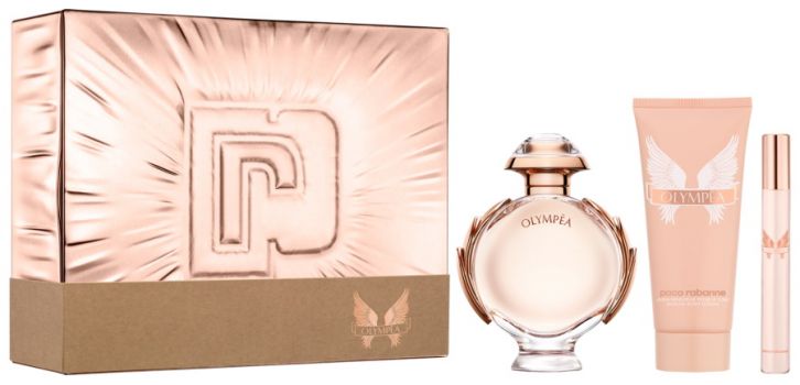 Coffret Olympéa : Eau de parfum 80 ml + Lait corps + Miniature