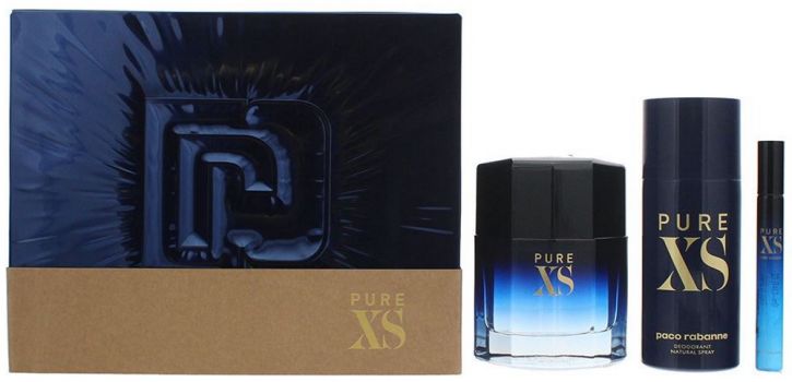 Coffret Pure XS : Eau de toilette 50 ml + Vaporisateur de Voyage + Déodorant