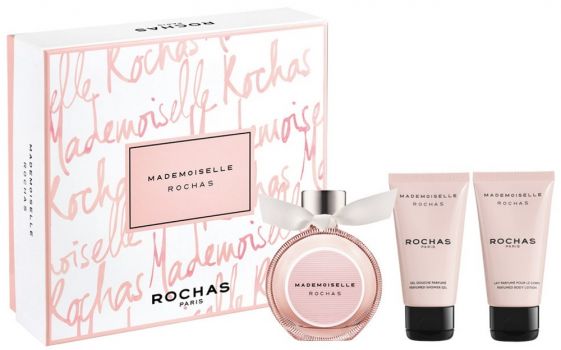 Coffret Mademoiselle Rochas : Eau de Parfum 50 ml + Lait Corps + Gel Douche