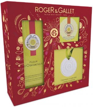 Coffret Noël Fleur d'Osmanthus : Eau de toilette 30 ml + Savon Parfumé + Céramique à Parfumer
