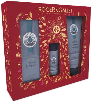 Coffret Noël L'Homme Menthe : Eau de toilette 100 ml + Gel Douche + Déodorant