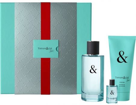 Coffret Tiffany & Love For Him : Eau de Toilette 90 ml + Gel Douche + Miniature