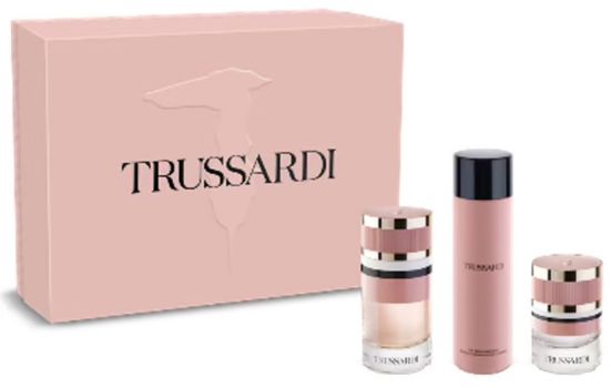 Coffret Trussardi Noël 2023 : Eau de parfum 90 ml + Lotion corps 200 ml + Brume cheveux 30 ml