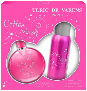 Coffret Cotton Musk Original : Eau de parfum 50 ml + Déodorant 125 ml