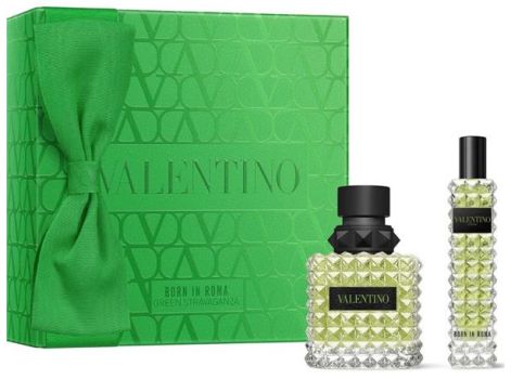 Coffret Donna Born In Roma Green Noël 2024 : Eau de parfum 50 ml + Format voyage 15 ml