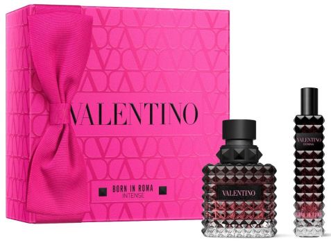 Coffret Donna Born In Roma Intense Noël 2024 : Eau de parfum 50 ml + Format voyage 15 ml