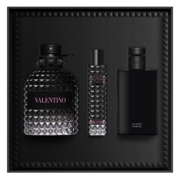 Coffret Uomo Born in Roma : Eau de toilette 100 ml + Flacon format voyage + Gel douche