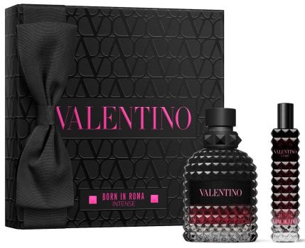 Coffret Uomo Born In Roma Intense Noël 2024 : Eau de parfum 50 ml + Format voyage 15 ml