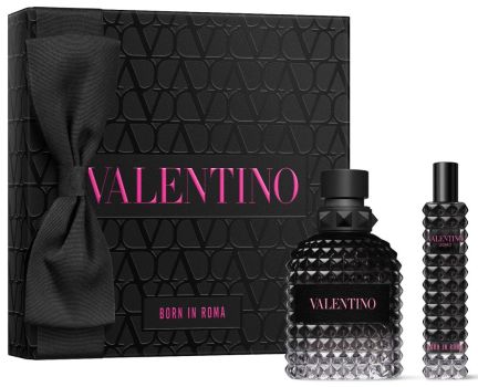 Coffret Uomo Born In Roma Noël 2024 : Eau de toilette 50 ml + Format voyage 15 ml