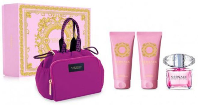 Coffret Bright Crystal : Eau de toilette 90 ml + Gel corps 100 ml + Lait corps 100 ml + Trousse