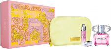 Versace Coffret Bright Crystal : Eau de toilette 90 ml + Vaporisateur format voyage + Trousse pas chers