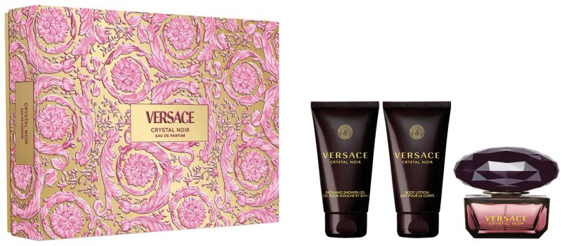 Coffret Crystal Noir Fête des Mères 2025 : Eau de parfum 50 ml + Gel douche 50 ml + Lait corps 50 ml