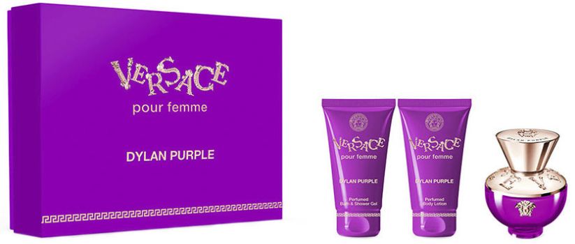 Coffret Dylan Purple : Eau de parfum 50 ml + Lait corps 50 ml + Gel corps 50 ml