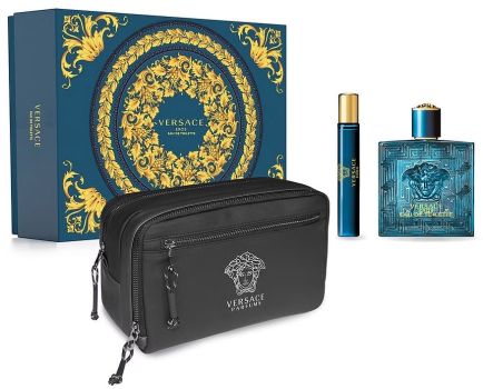 Coffret Eros Fête des Pères 2023 : Eau de toilette 100 ml + Format voyage 10 ml + Trousse