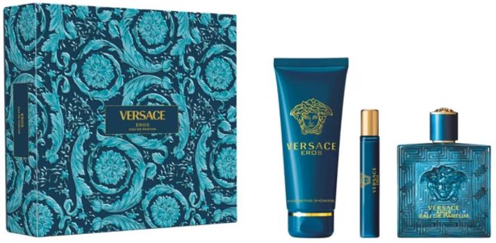 Coffret Eros Fête des Pères 2024 : Eau de parfum 100 ml + Format voyage 10 ml + Gel douche 150 ml