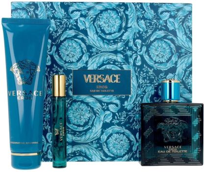 Coffret Eros Fête des Pères 2024 : Eau de toilette 100 ml + Format voyage 10 ml + Gel douche 150 ml