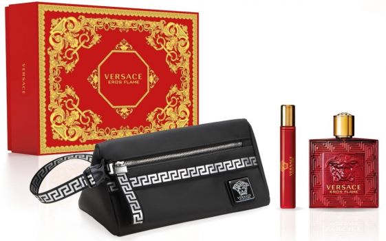 Coffret Eros Flame : Eau de Parfum 100ml + Vaporisateur Voyage + Trousse