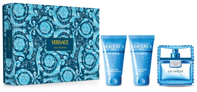 Coffret Versace Man Eau Fraîche 2024 : Eau de toilette 50 ml + Gel douche 50 ml + Baume 50 ml