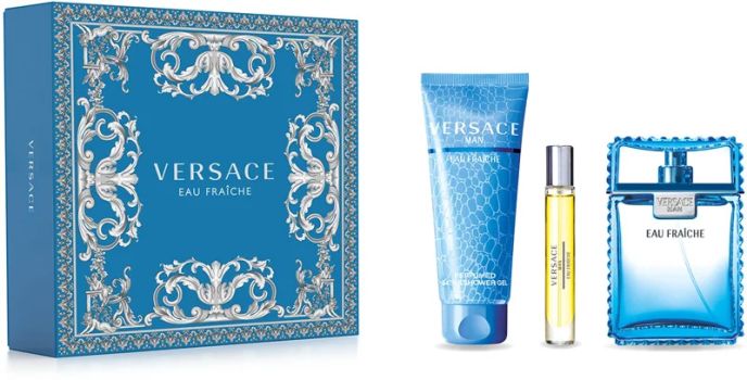 Coffret Versace Man Eau Fraîche : Eau de toilette 100 ml + Gel douche 150 ml + Eau de toilette 10 ml