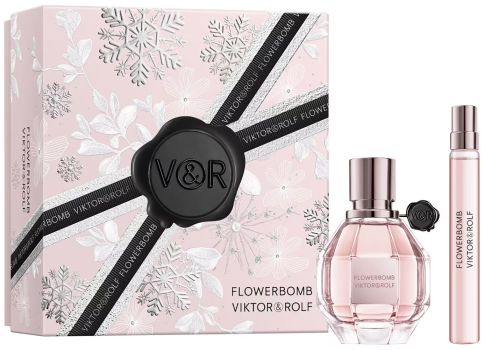 Coffret Flowerbomb Noël 2024 : Eau de parfum 50 ml + Format voyage 10 ml
