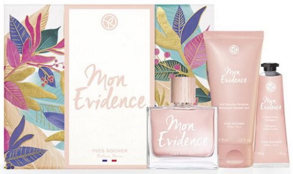 Coffret Noël Mon Evidence : Eau de parfum 50 ml + Gel Douche + Crème Mains