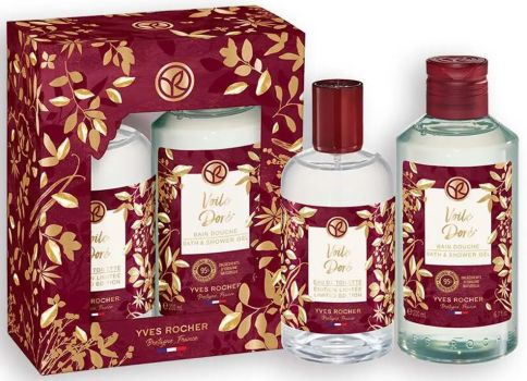 Coffret Voile Doré Noël 2023 : Eau de toilette 100 ml + Bain douche 200 ml 