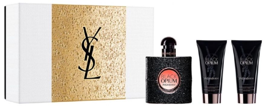 Coffret Noël Black Opium : Eau de parfum 50 ml + Lait Corps X2