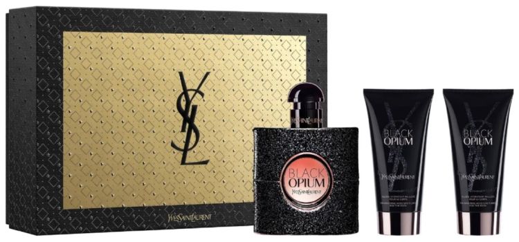 Coffret Black Opium Noël 2022 : Eau de parfum 50 ml + Lait corps 50 ml x2