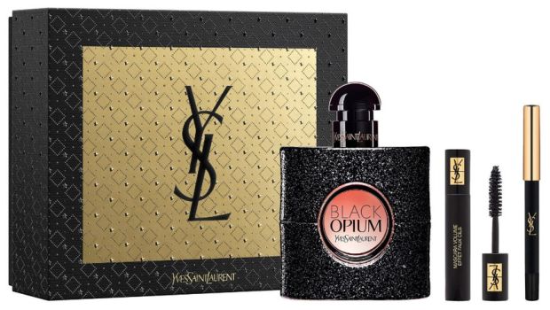 Coffret Black Opium Noël 2022 : Eau de parfum 50 ml + Mascara + Dessin de regard