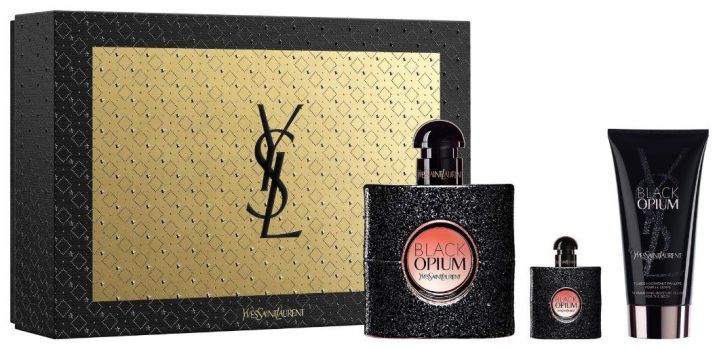 Coffret Black Opium Noël 2022 : Eau de parfum 50 ml + Miniature 7,5 ml + Lait corps 50 ml