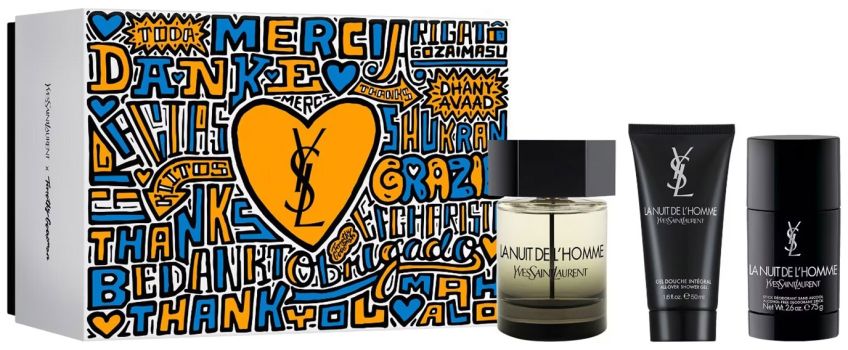 Coffret La Nuit de L'Homme Fête des Pères 2023 : Eau de toilette 100 ml + Gel douche 50 ml + Déodorant 75g