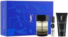 Coffret La Nuit de L'Homme Fête des Pères 2024 : Eau de toilette 100 ml + Format voyage 10 ml + Gel douche 50 ml pas chère