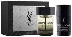 Coffret La Nuit de L'Homme Noël 2022 : Eau de toilette 100 ml + Déodorant 75 g pas chère