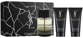 Coffret La Nuit de L'Homme Noël 2023 : Eau de toilette 100 ml + Gel douche 50 ml + Gel douche 50 ml pas chère