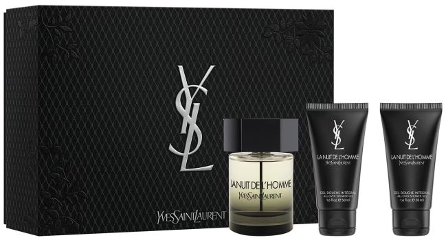 Coffret La Nuit de L'Homme Noël 2024 : Eau de toilette 100 ml + 2x Gel douche 50 ml