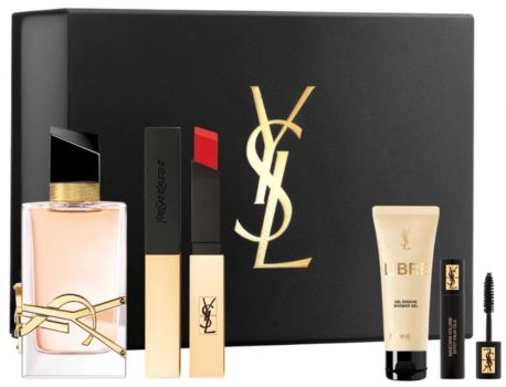 Coffret Libre : Eau de toilette 50 ml + Gel Douche + Mascara + Rouge à Lèvre