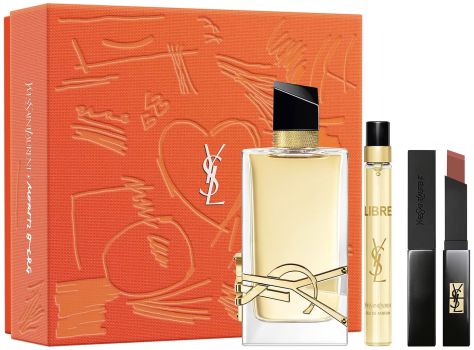 Coffret Libre Fête des Mères 2024 : Eau de parfum 90 ml + Format voyage 10 ml + Rouge à lèvres